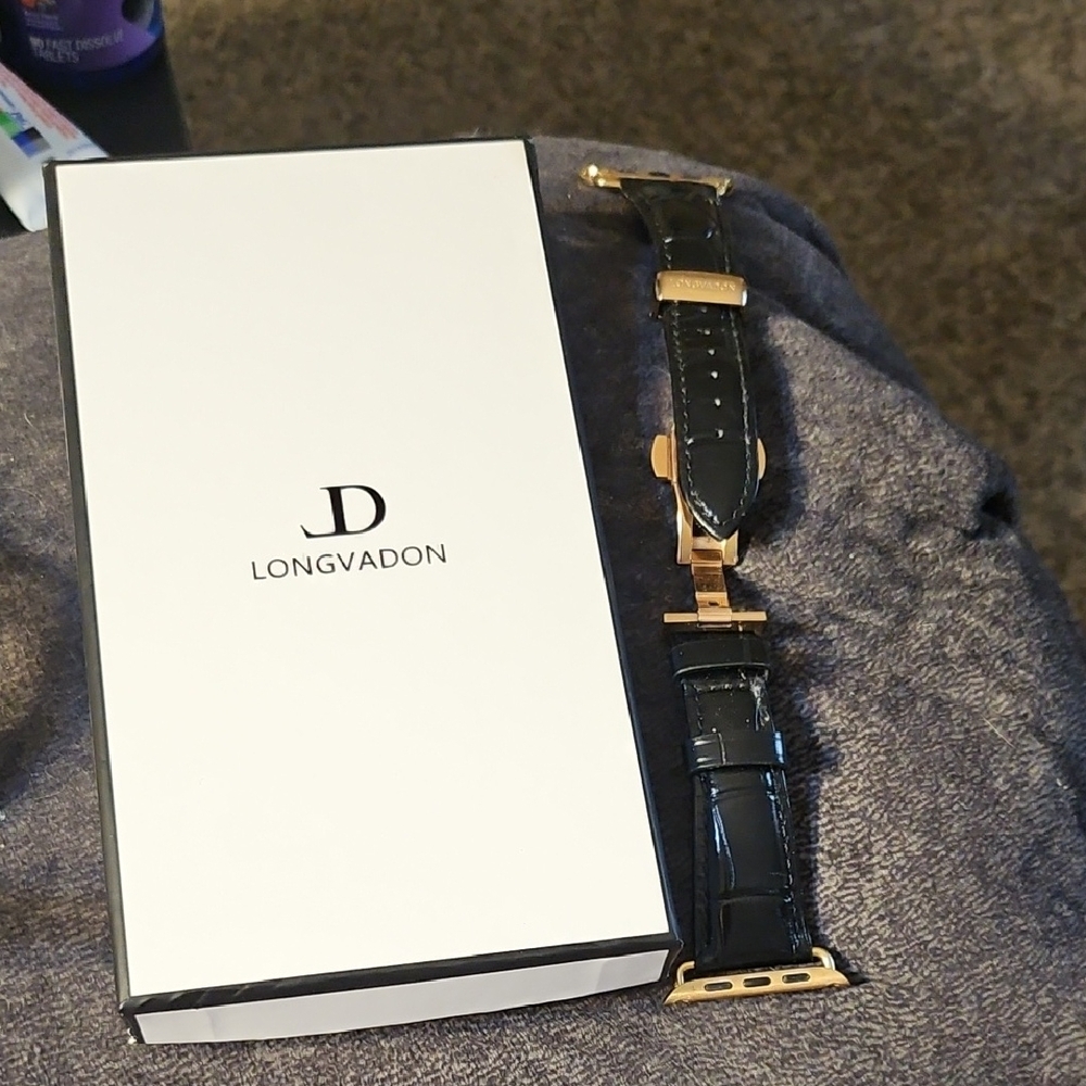 Black and Gold Men's Watch Strap